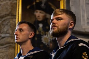 RNAS CULROSE SAILORS MARCH THROUGH MADRON COMMEMORATING TRAFALGAR