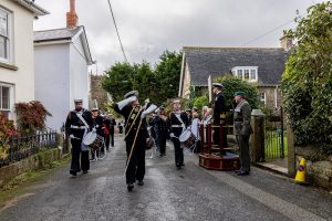 RNAS CULROSE SAILORS MARCH THROUGH MADRON COMMEMORATING TRAFALGAR
